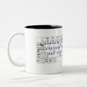 Caneca De Café Em Dois Tons US Tastaturbelegung