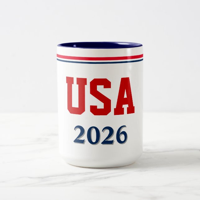 Caneca De Café Em Dois Tons USA Coffee Mug (Centro)
