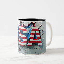 Caneca De Café Em Dois Tons USA Mug, 4th of July Mug, Independence Day