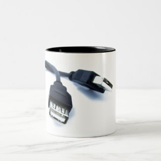Caneca De Café Em Dois Tons usb nerd mug