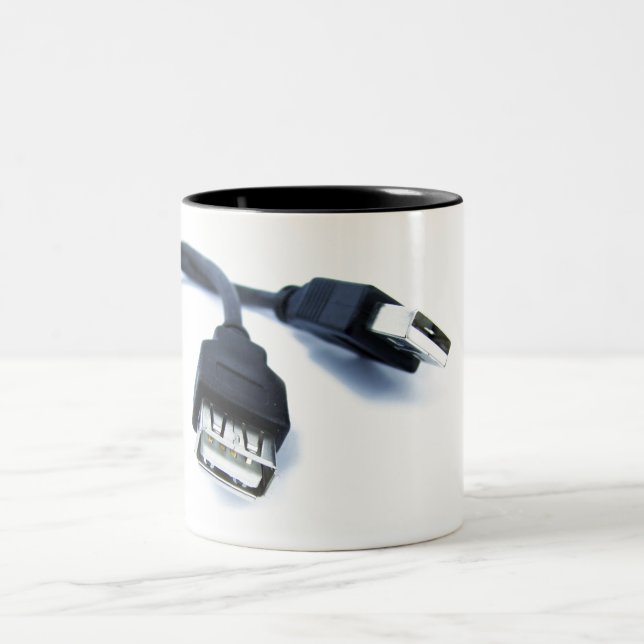 Caneca De Café Em Dois Tons usb nerd mug (Centro)