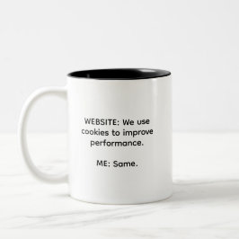 Caneca De Café Em Dois Tons Uso Divertido de Cookies Melhora o Desempenho Humo