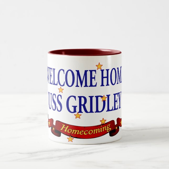 Caneca De Café Em Dois Tons USS Home bem-vindo Gridely (Centro)