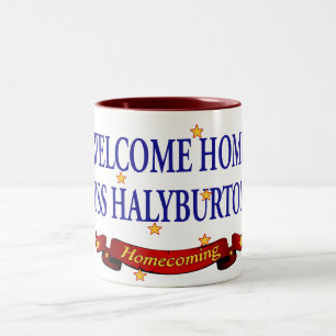 Caneca De Café Em Dois Tons USS Home bem-vindo Halyburton