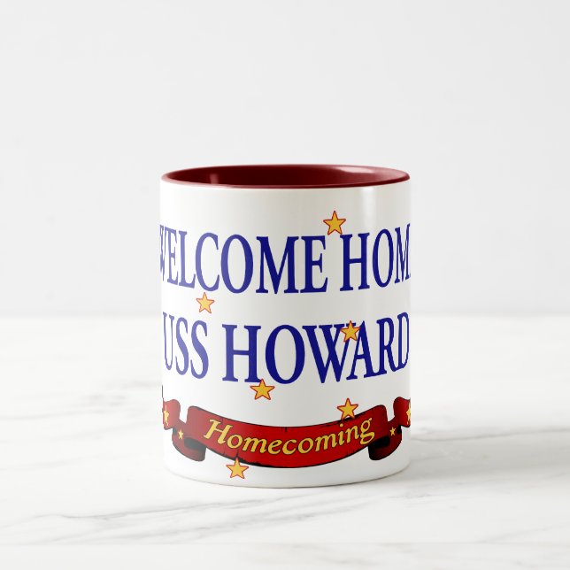 Caneca De Café Em Dois Tons USS Home bem-vindo Howard (Centro)