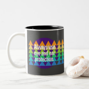 Caneca De Café Em Dois Tons Utilizar sempre Cinzas de ponta arco-íris do espec