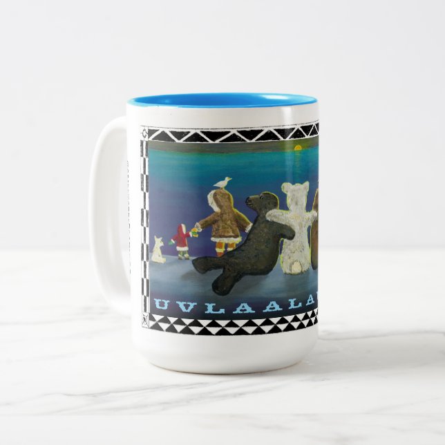 Caneca De Café Em Dois Tons "Uvlaalautaq" (Frente Esquerda)