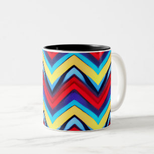 Caneca De Café Em Dois Tons V Padrão sem Forma com Corações