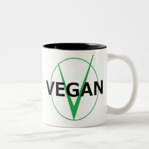 Caneca De Café Em Dois Tons V são para o copo do coffie do Vegan