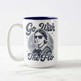 Caneca De Café Em Dois Tons Vá Com A Flo Florence Nightingale Enfermeira Retro