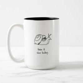 Caneca De Café Em Dois Tons Vá com calma