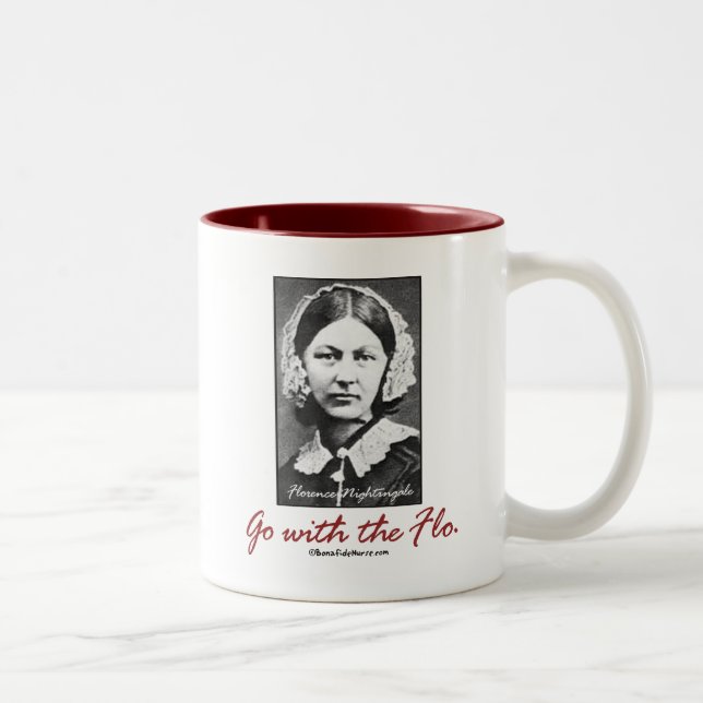 Caneca De Café Em Dois Tons Vá com Florence Nightingale (Direita)