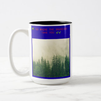 CANECA DE CAFÉ EM DOIS TONS 🌳 VÁ PARA ONDE OS GALHOS O LEVEM 🍃