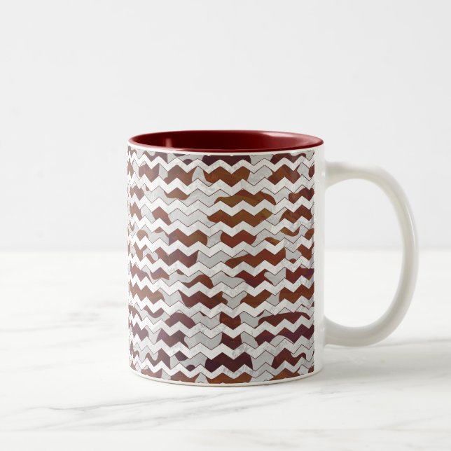 Caneca De Café Em Dois Tons Vaca Castanho e Impressão Branco (Direita)