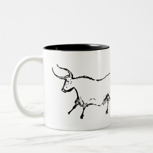 Caneca De Café Em Dois Tons Vaca de Lascaux (Esquerda)