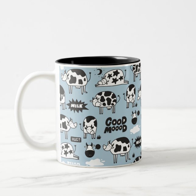 Caneca De Café Em Dois Tons Vaca e leite (Esquerda)