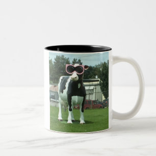 Caneca De Café Em Dois Tons vaca legal 1