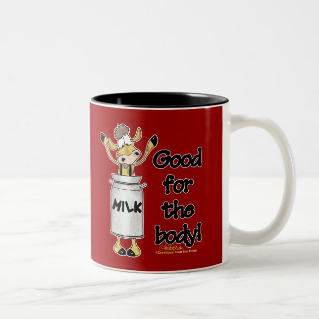 Caneca De Café Em Dois Tons Vaca no Leite (Direita)