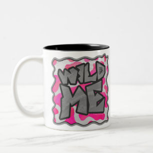 Caneca De Café Em Dois Tons Vaca rosa quente e Impressão branco