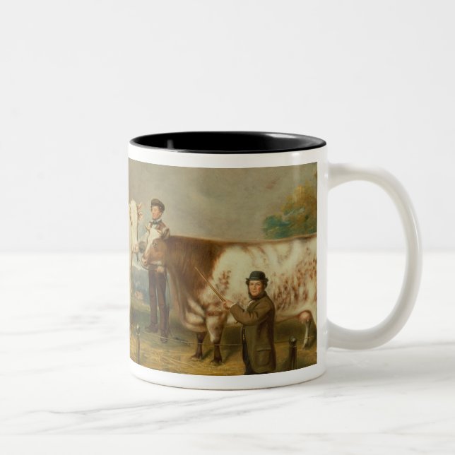 Caneca De Café Em Dois Tons Vacas com um pastor (Direita)