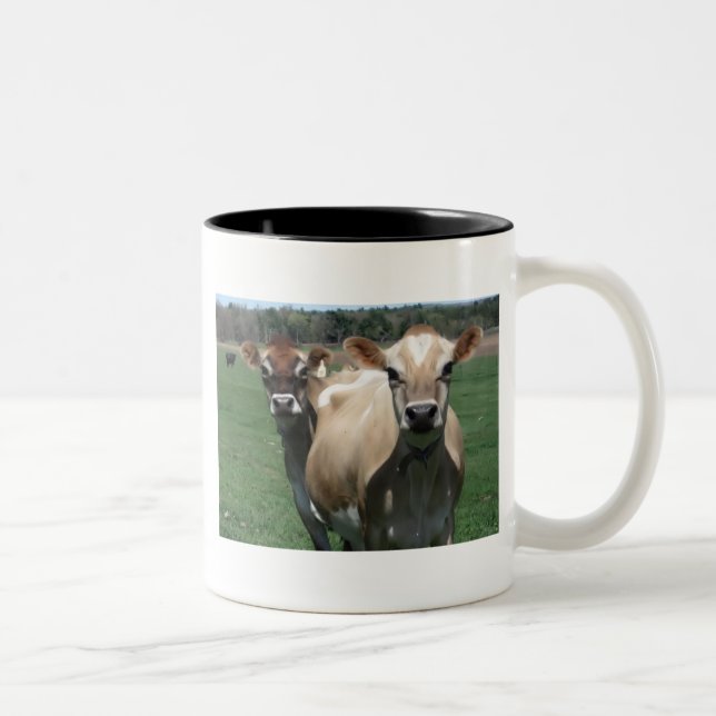Caneca De Café Em Dois Tons Vacas do jérsei (Direita)