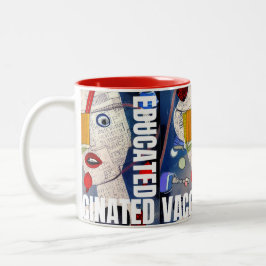 Caneca De Café Em Dois Tons Vacinação - Educação