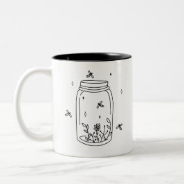 Caneca De Café Em Dois Tons Vagalumes na Jar Mug Coffee Tea Cup