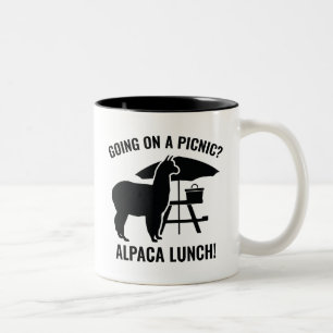 Caneca De Café Em Dois Tons Vai A Um Piquenique?