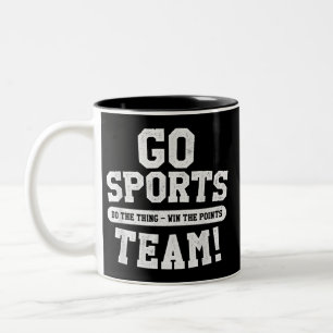 Caneca De Café Em Dois Tons Vai para a equipe de esportes! Esportes Engraçados
