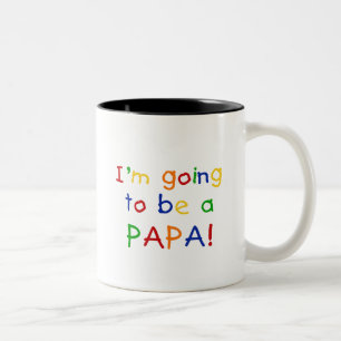 Caneca De Café Em Dois Tons Vai ser um Papa - Cores Primárias