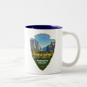Caneca De Café Em Dois Tons Vale de Yosemite Parque Nacional de Yosemite Arrow