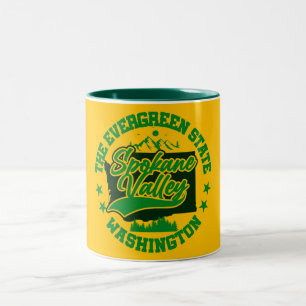 Caneca De Café Em Dois Tons Vale do Spokane, Washington