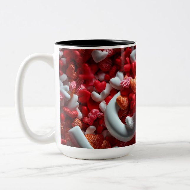 Caneca De Café Em Dois Tons Valentine’s Day Mug | Romantic, Cute &Heartwarming (Esquerda)