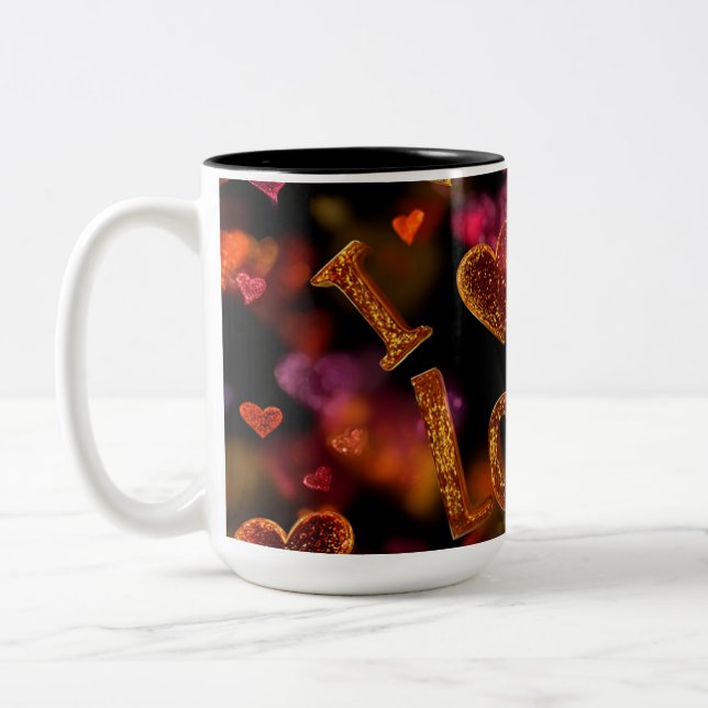 Caneca De Café Em Dois Tons Valentine’s Day Mug | Romantic, Cute &Heartwarming (Esquerda)