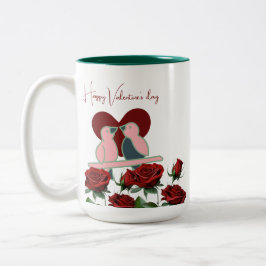 Caneca De Café Em Dois Tons Valentine's Day Gift