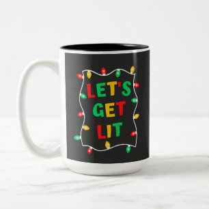 Caneca De Café Em Dois Tons Vamos Engraçado Fica No Natal