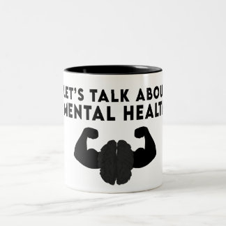 Caneca De Café Em Dois Tons Vamos fala sobre saúde mental