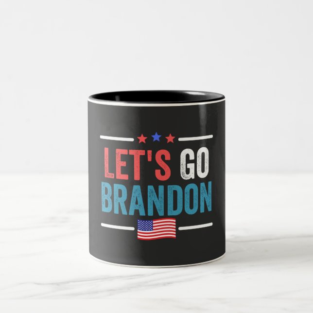 Caneca De Café Em Dois Tons Vamos Go Brandon (Centro)