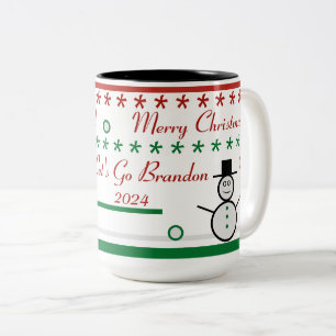 Caneca De Café Em Dois Tons Vamos Go Brandon Natal