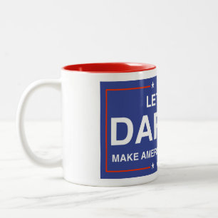 Caneca De Café Em Dois Tons Vamos Go Darwin - Torne a América inteligente nov