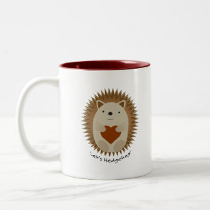 Caneca De Café Em Dois Tons Vamos Hedgehug Hedgehog