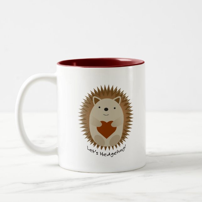 Caneca De Café Em Dois Tons Vamos Hedgehug Hedgehog (Esquerda)