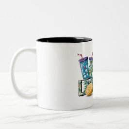 Caneca De Café Em Dois Tons Vamos levar uma taça de bebida tropical muito colo