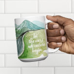 Caneca De Café Em Dois Tons Vamos Natural De Aquarela O Próximo Aventura Começ<br><div class="desc">Vamos Natural De Aquarela O Próximo Aventura Começa</div>