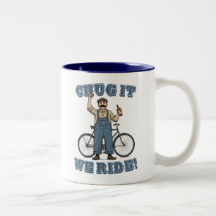 Caneca De Café Em Dois Tons Vamos Pedalar, Nós Andamos de Bicicleta
