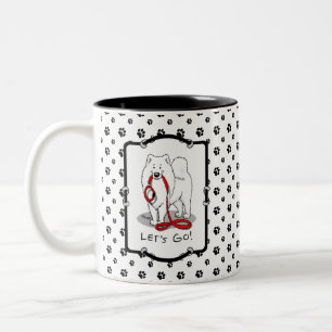 Caneca De Café Em Dois Tons Vamos! Samoia e couro