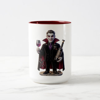Caneca De Café Em Dois Tons Vampire Sommelier Cabernet Vampirius Funny Hallowe