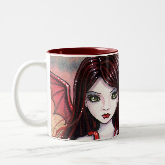 Caneca De Café Em Dois Tons Vampiro Halloween Mug de Molly Harrison (Esquerda)
