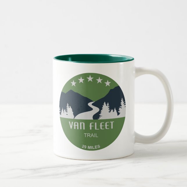 Caneca De Café Em Dois Tons Van Fleet Trail Florida (Direita)
