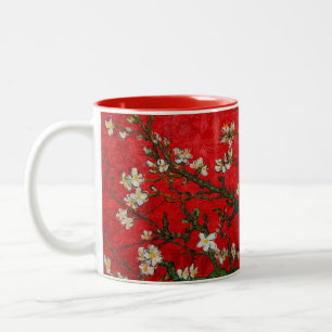 Caneca De Café Em Dois Tons Van Gogh Almond Blossoms Red